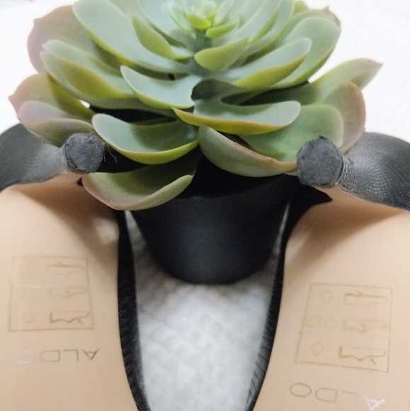 Aldo 7.5 genuine leather pointy pump heel evening - Picture 6 of 8